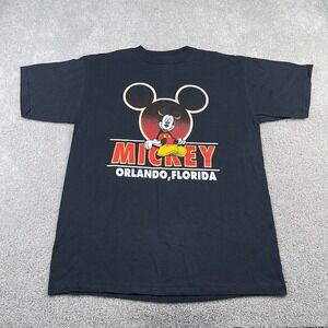 VINTAGE Mickey Unlimited Shirt Mens Large‎ Black Mickey Mouse Disney NEW NOS